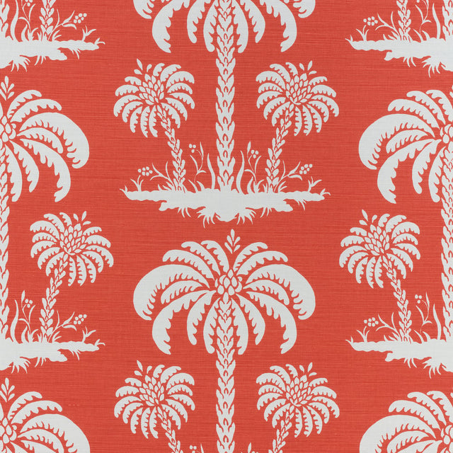 Thibaut PALM ISLAND F913147 in Coral Fabric - SUMMER HOUSE F