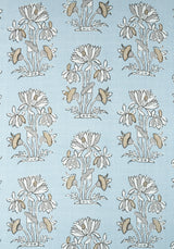 Thibaut F913201 LILY FLOWER Spa Blue Fabric