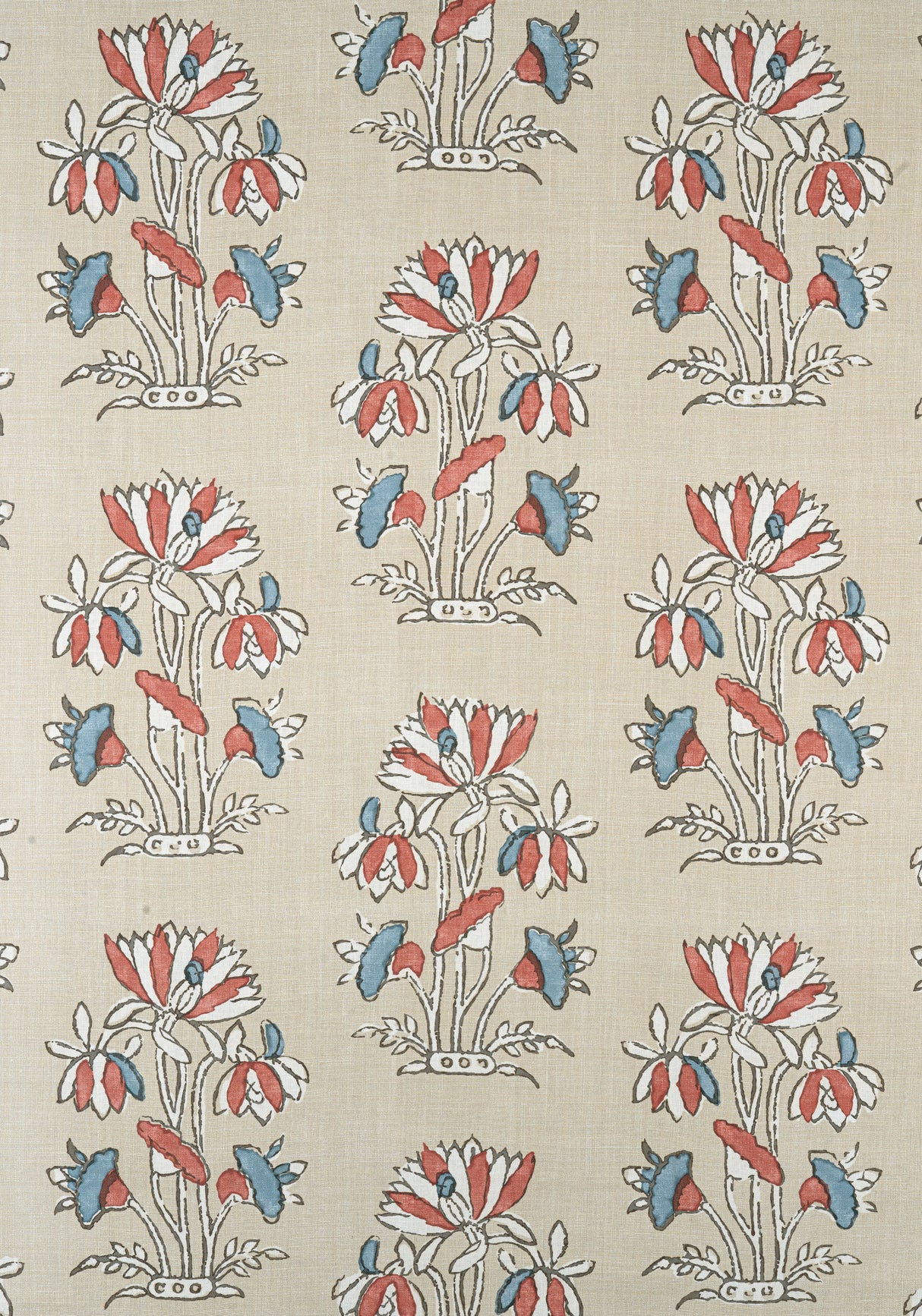 Thibaut F913206 LILY FLOWER Beige and Sunbaked Fabric