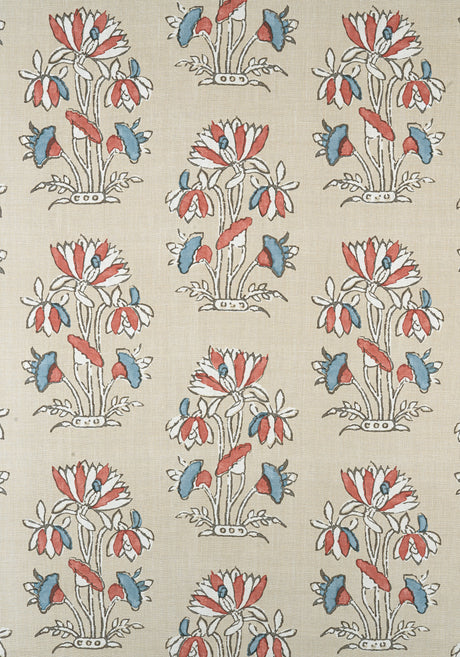 Thibaut F913206 LILY FLOWER Beige and Sunbaked Fabric