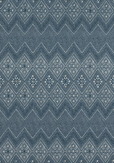 Thibaut F913231 HIGH PLAINS Navy and White Fabric