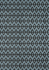 Thibaut F913233 TIBURON Black and Mineral Blue Fabric