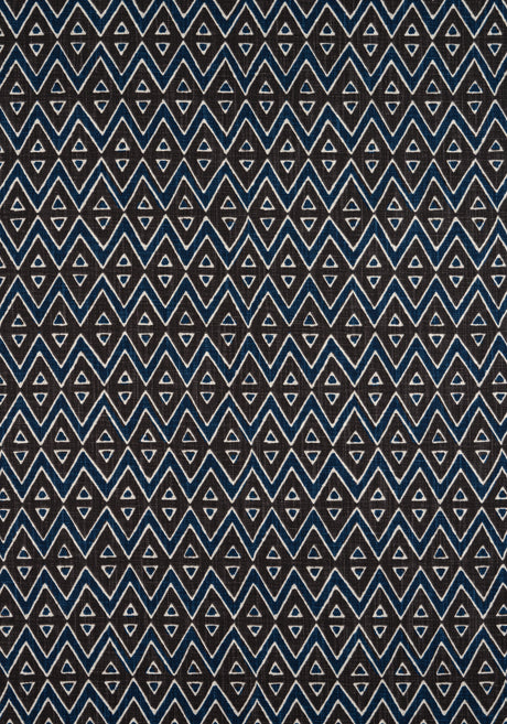 Thibaut F913236 TIBURON Brown and Navy Fabric