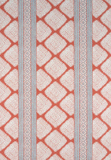 Thibaut F913248 AUSTIN Coral and Spa Blue Fabric