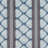 Thibaut F913252 AUSTIN Brown and Navy Fabric