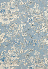 Thibaut F913602 ROSALIND Blue Fabric