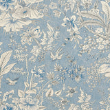 Thibaut F913602 ROSALIND Blue Fabric