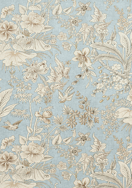 Thibaut F913604 ROSALIND Spa Blue Fabric