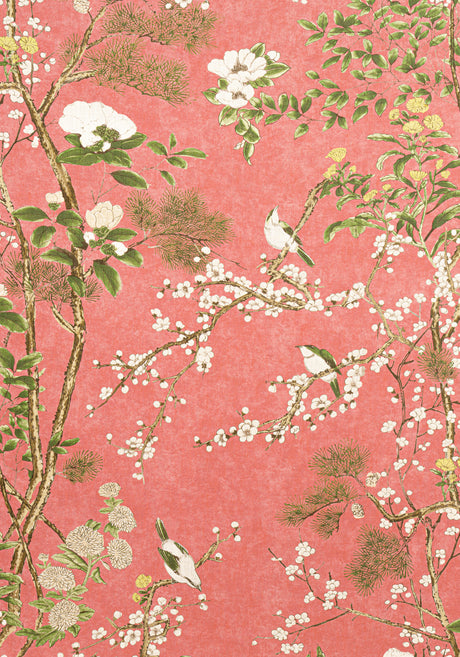Thibaut F913624 KATSURA Coral Fabric