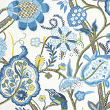 Thibaut F914300 WINDSOR Blue and Yellow Fabric
