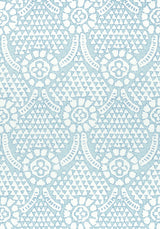 Thibaut F914320 CHAMOMILE Spa Blue Fabric
