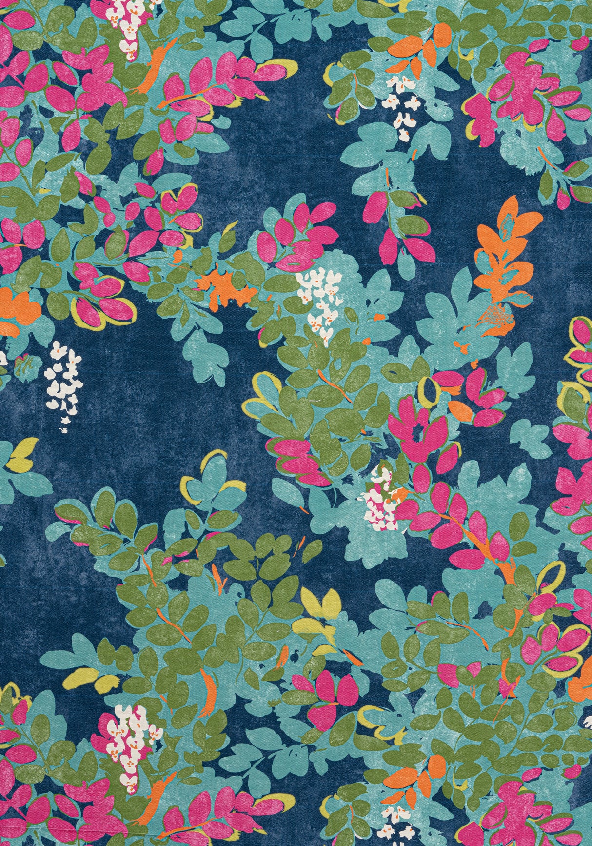 Thibaut F914331 CENTRAL PARK Navy and Pink Fabric