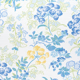 Thibaut F914336 SPRING GARDEN Blue and White Fabric