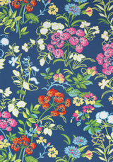 Thibaut F914337 SPRING GARDEN Navy Fabric