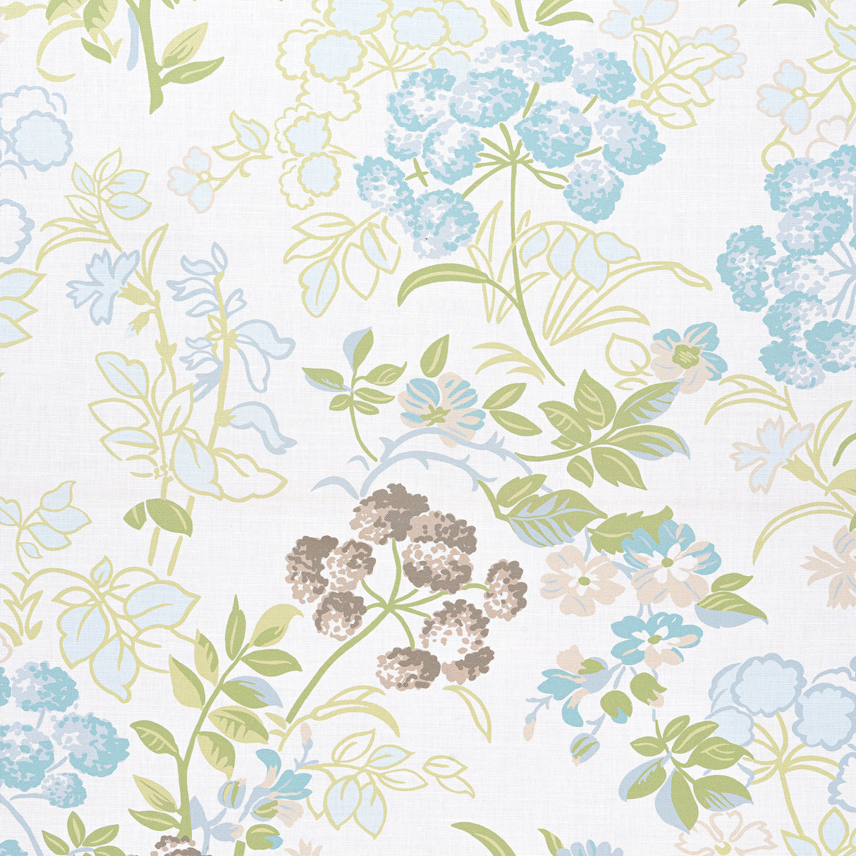 Thibaut F914339 SPRING GARDEN Spa Blue Fabric