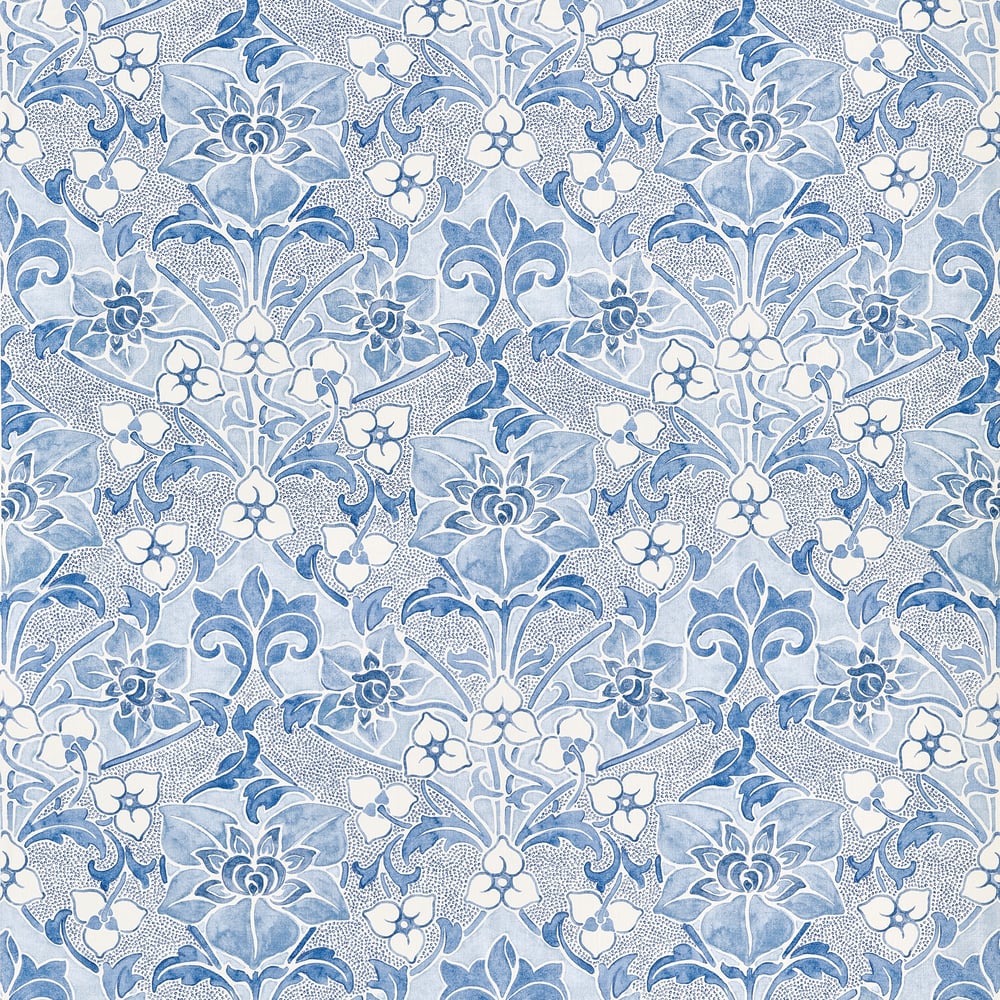 Thibaut WOODFORD F914602 in Blue Fabric - FAIRHAVEN FABRIC B