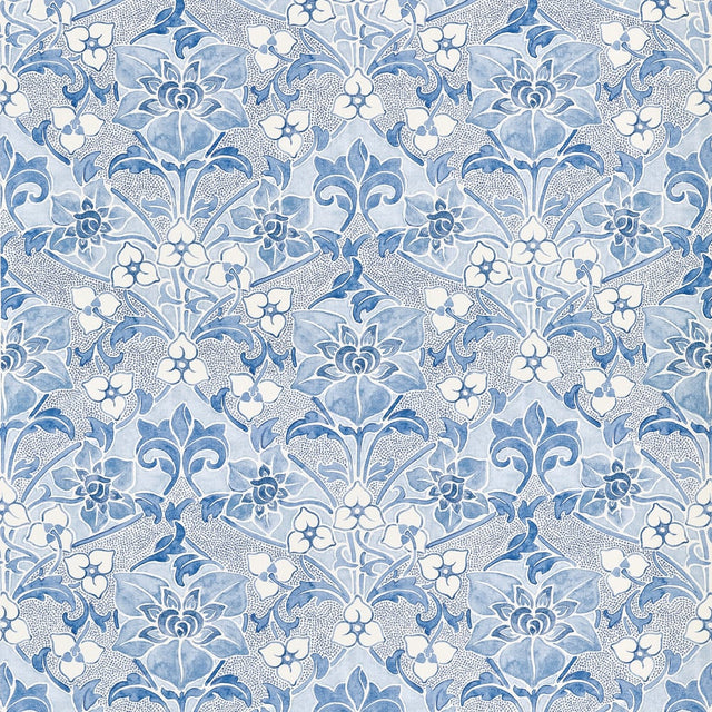 Thibaut WOODFORD F914602 in Blue Fabric - FAIRHAVEN FABRIC B
