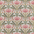 Thibaut LOTUS F914606 in Cranberry Fabric - FAIRHAVEN FABRIC