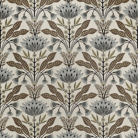 Thibaut LOTUS F914607 in Natural Fabric - FAIRHAVEN FABRIC B