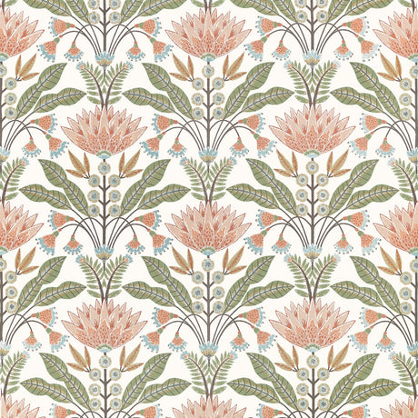 Thibaut LOTUS F914609 in Apricot Fabric - FAIRHAVEN FABRIC B