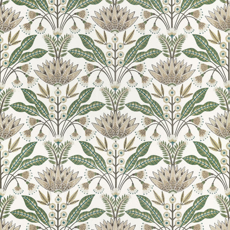 Thibaut LOTUS F914610 in Green and Beige Fabric - FAIRHAVEN 