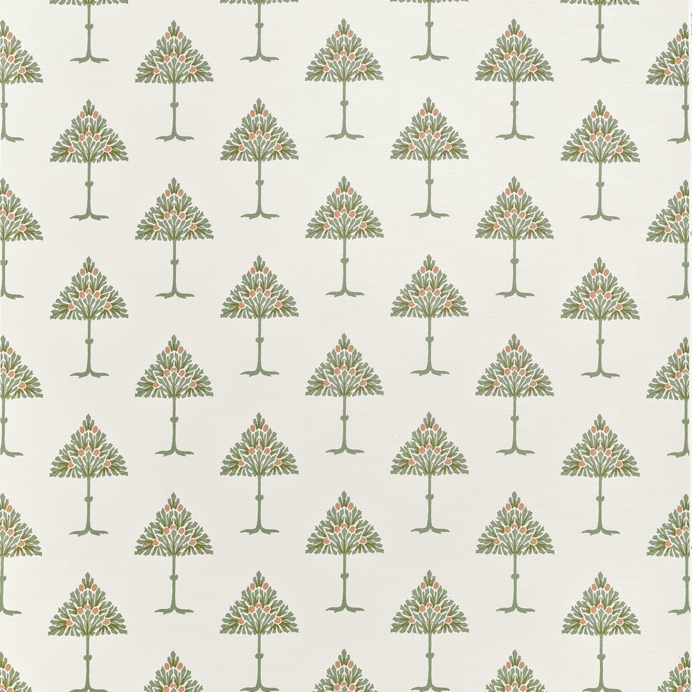 Thibaut MAY TREE F914614 in Sage and Apricot Fabric - FAIRHA