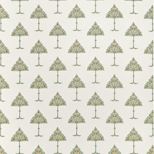 Thibaut MAY TREE F914614 in Sage and Apricot Fabric - FAIRHA