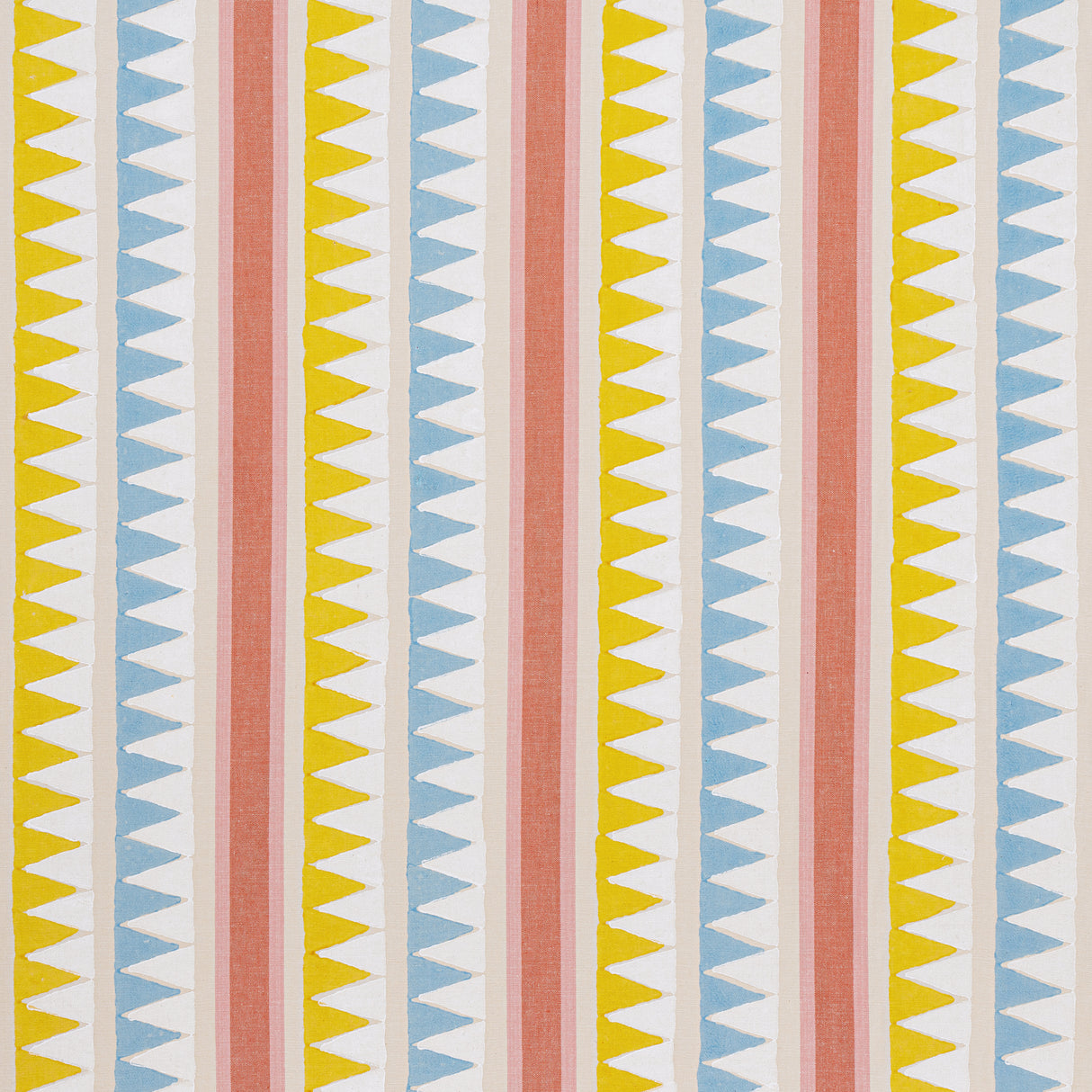 Thibaut F916234 LOMITA STRIPE Coral and Yellow Fabric