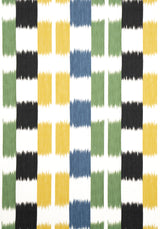 Thibaut F920837 KASURI Black and Green Fabric