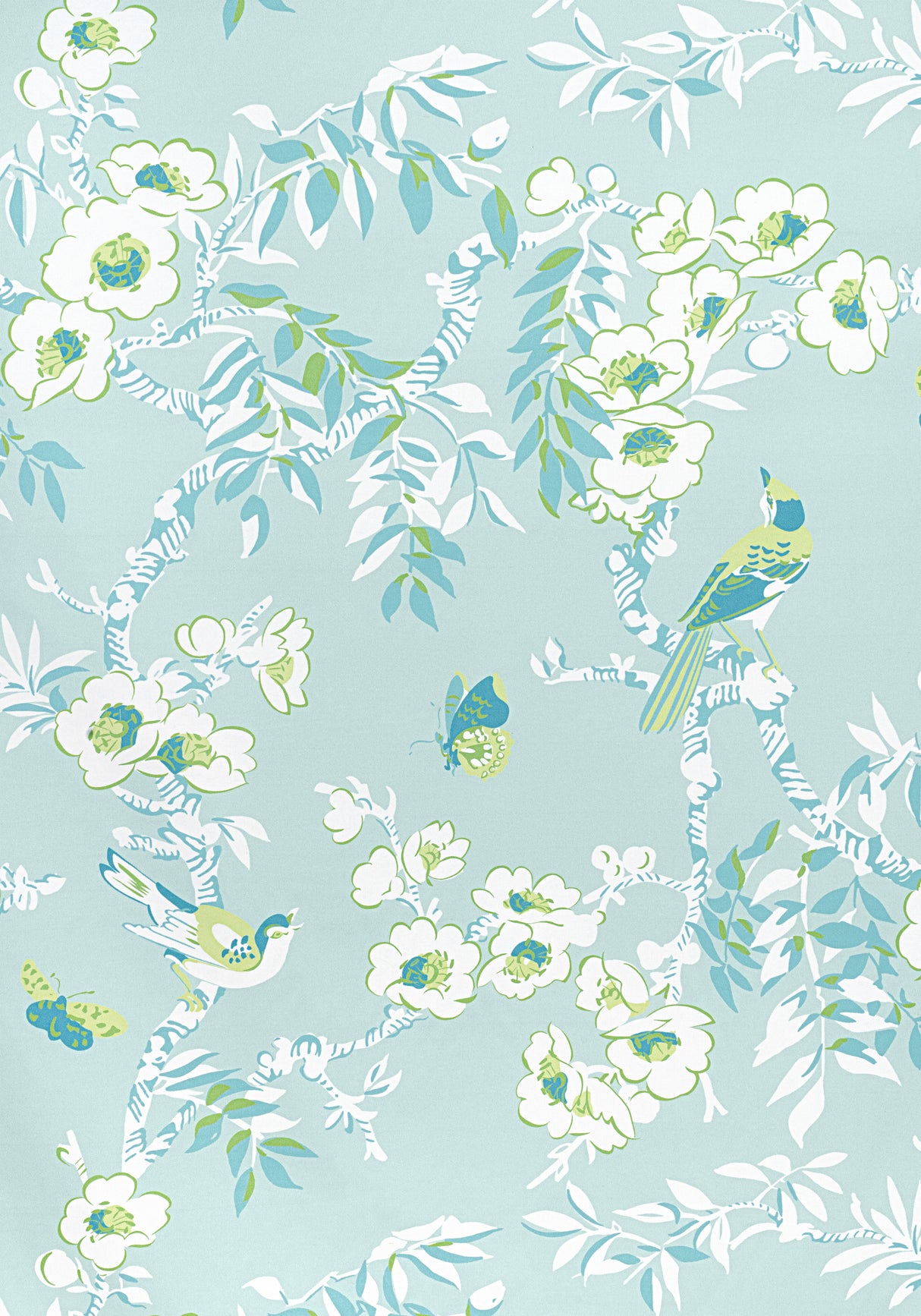 Thibaut F920843 YUKIO Spa Blue Fabric