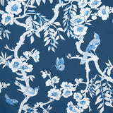 Thibaut F920844 YUKIO Navy and White Fabric