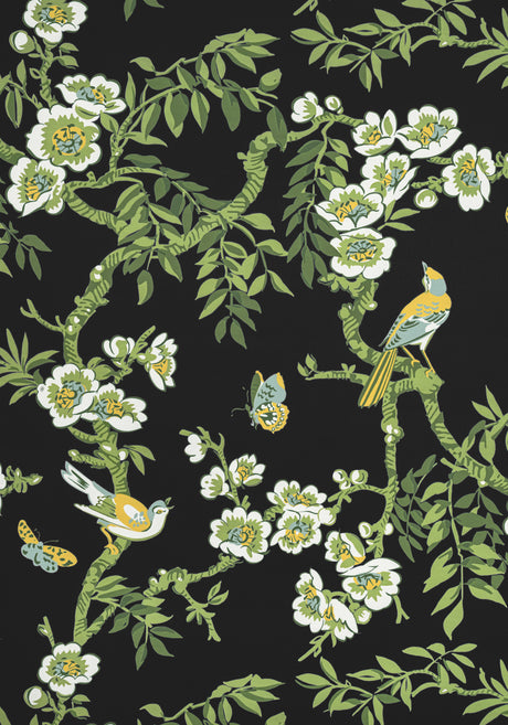 Thibaut F920845 YUKIO Black Fabric