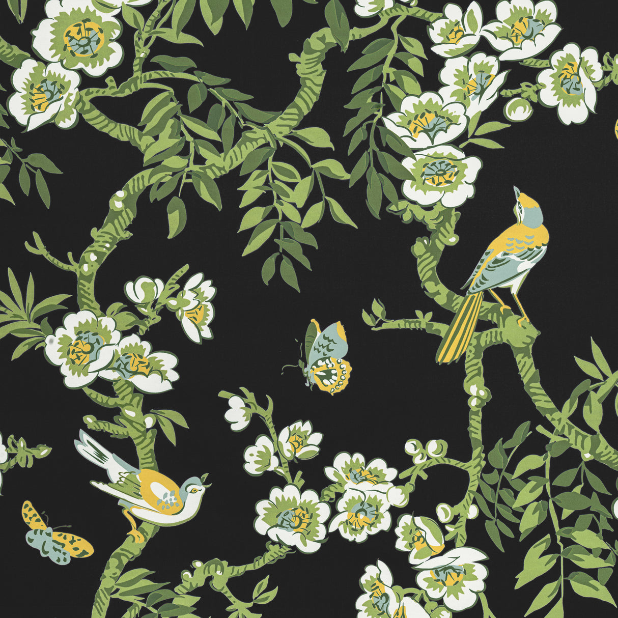 Thibaut F920845 YUKIO Black Fabric