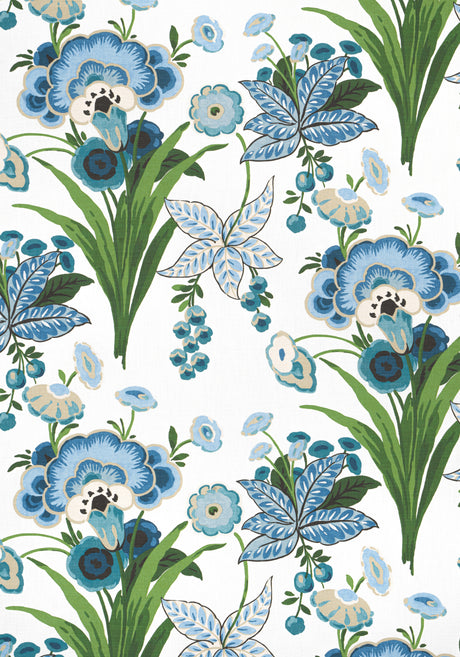 Thibaut F920851 PASADENA Blue and Green Fabric