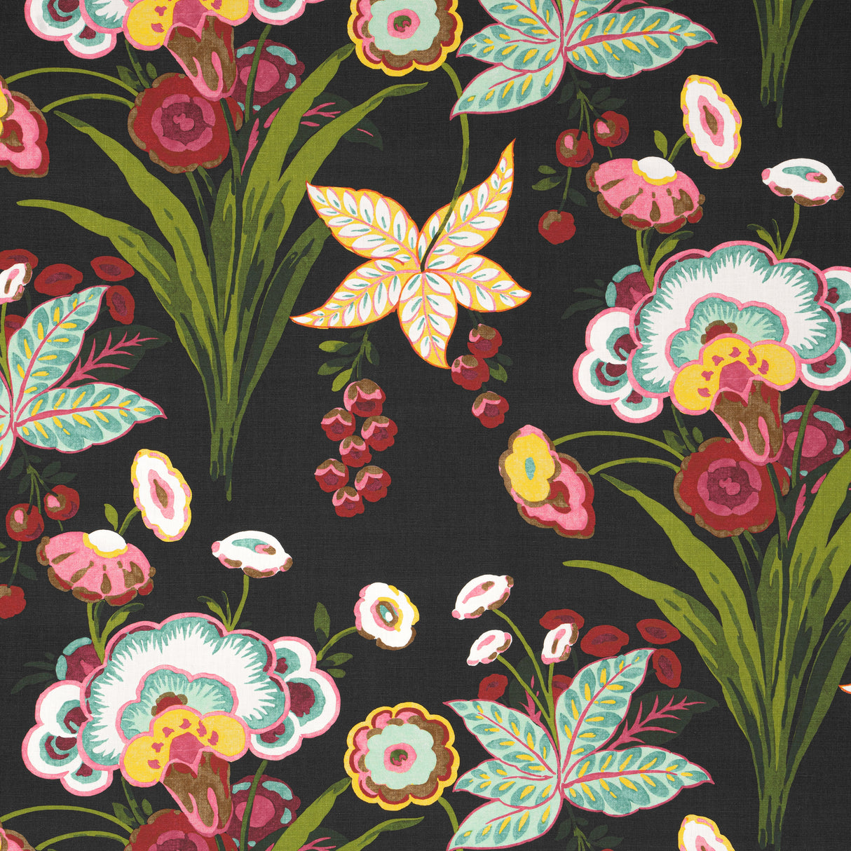 Thibaut F920853 PASADENA Black Fabric