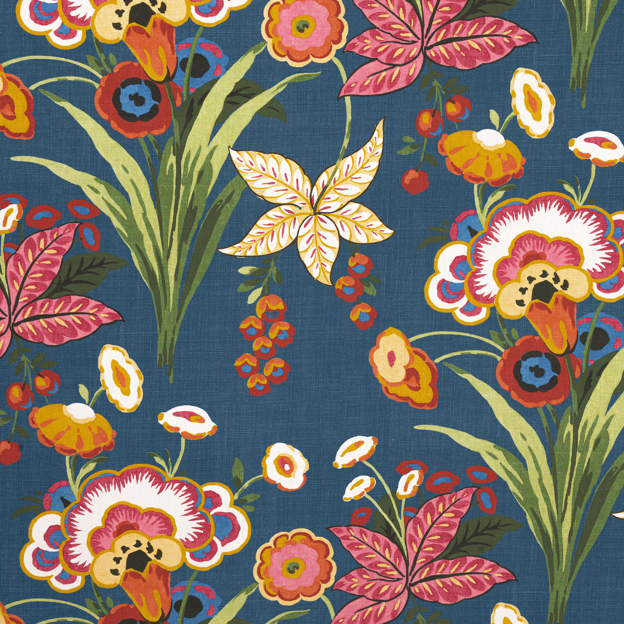 Thibaut F920854 PASADENA Navy Fabric