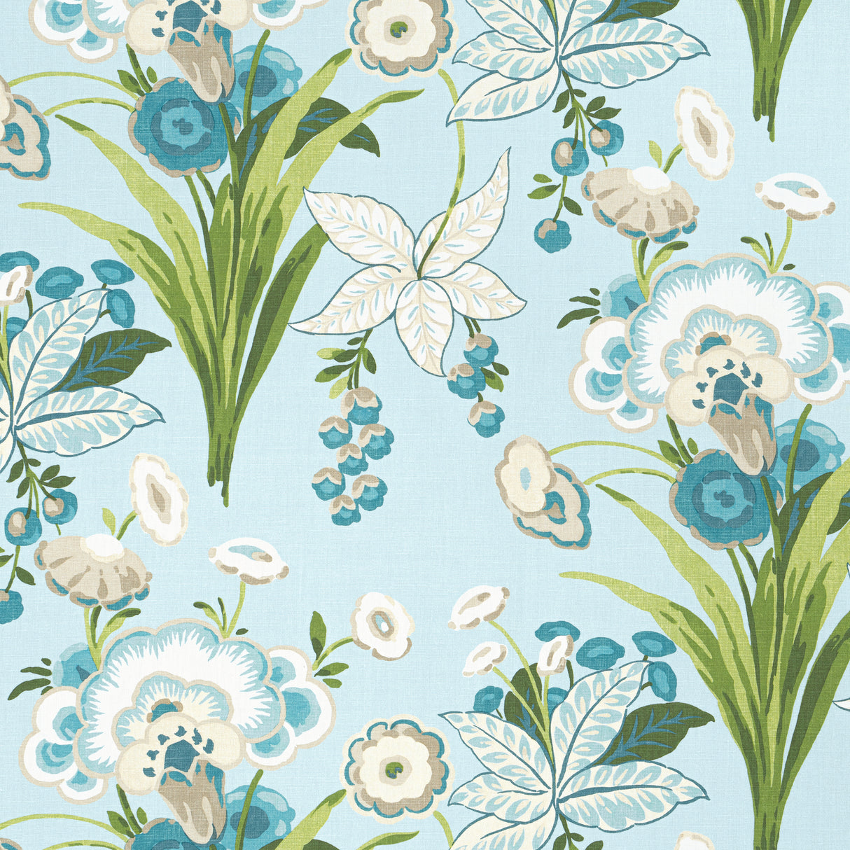 Thibaut F920855 PASADENA Spa Blue Fabric