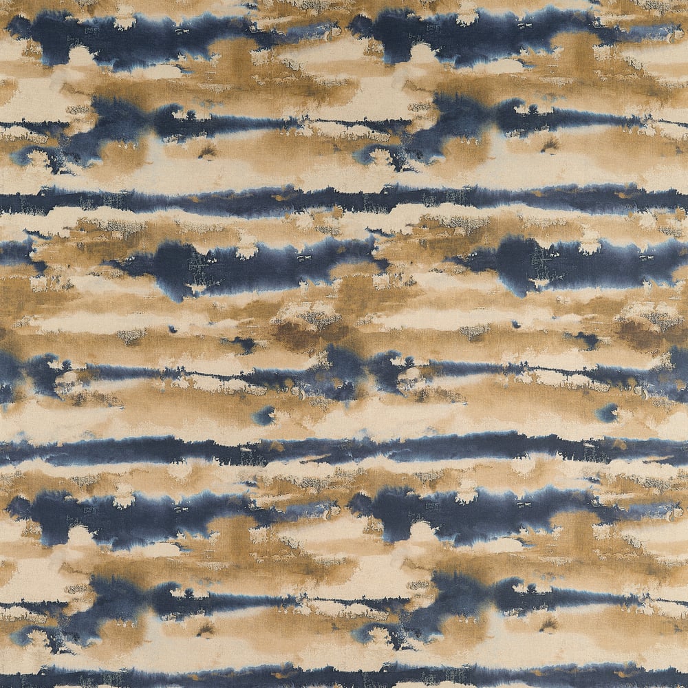 Thibaut SILVER LINING F924419 in Indigo and Gold Fabric - YU