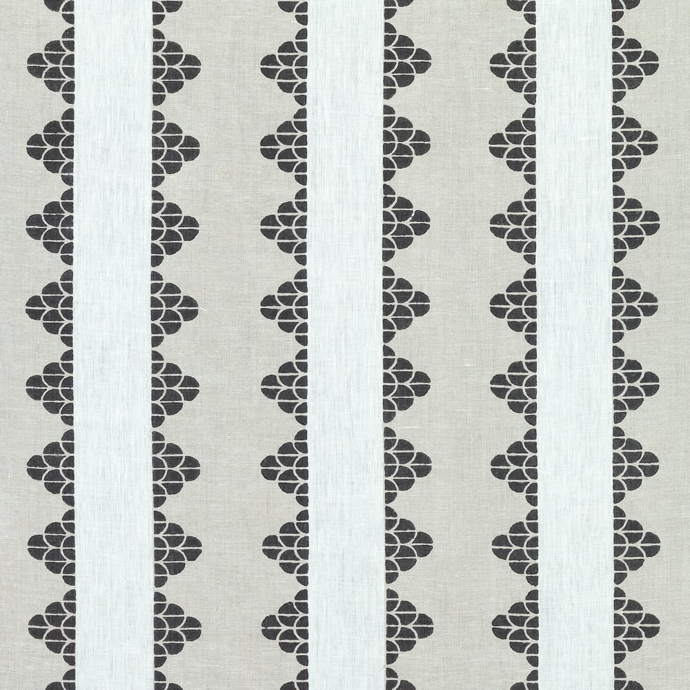 Thibaut F92939 DHARA STRIPE Beige and Black Fabric