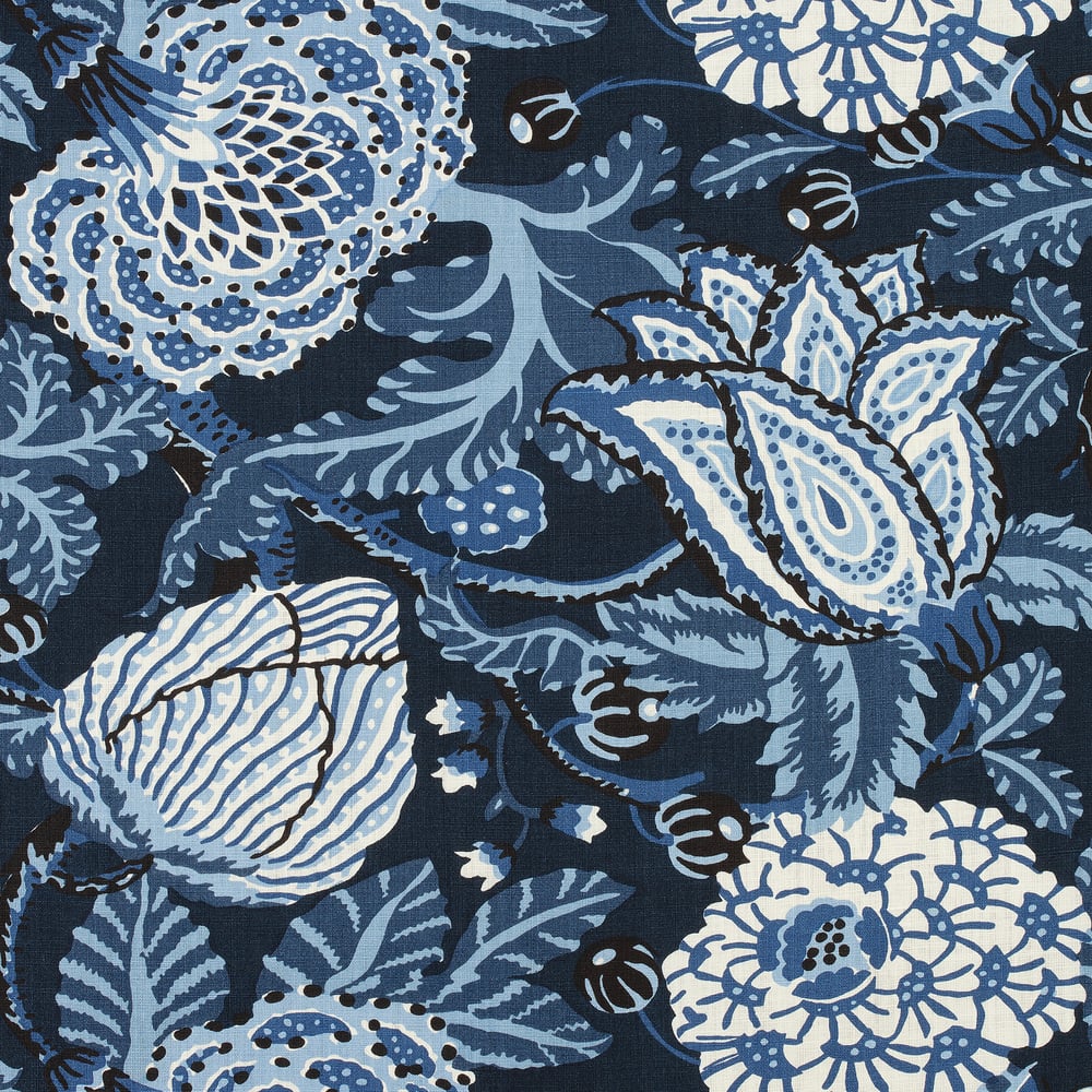 Thibaut F92943 MITFORD Navy Fabric