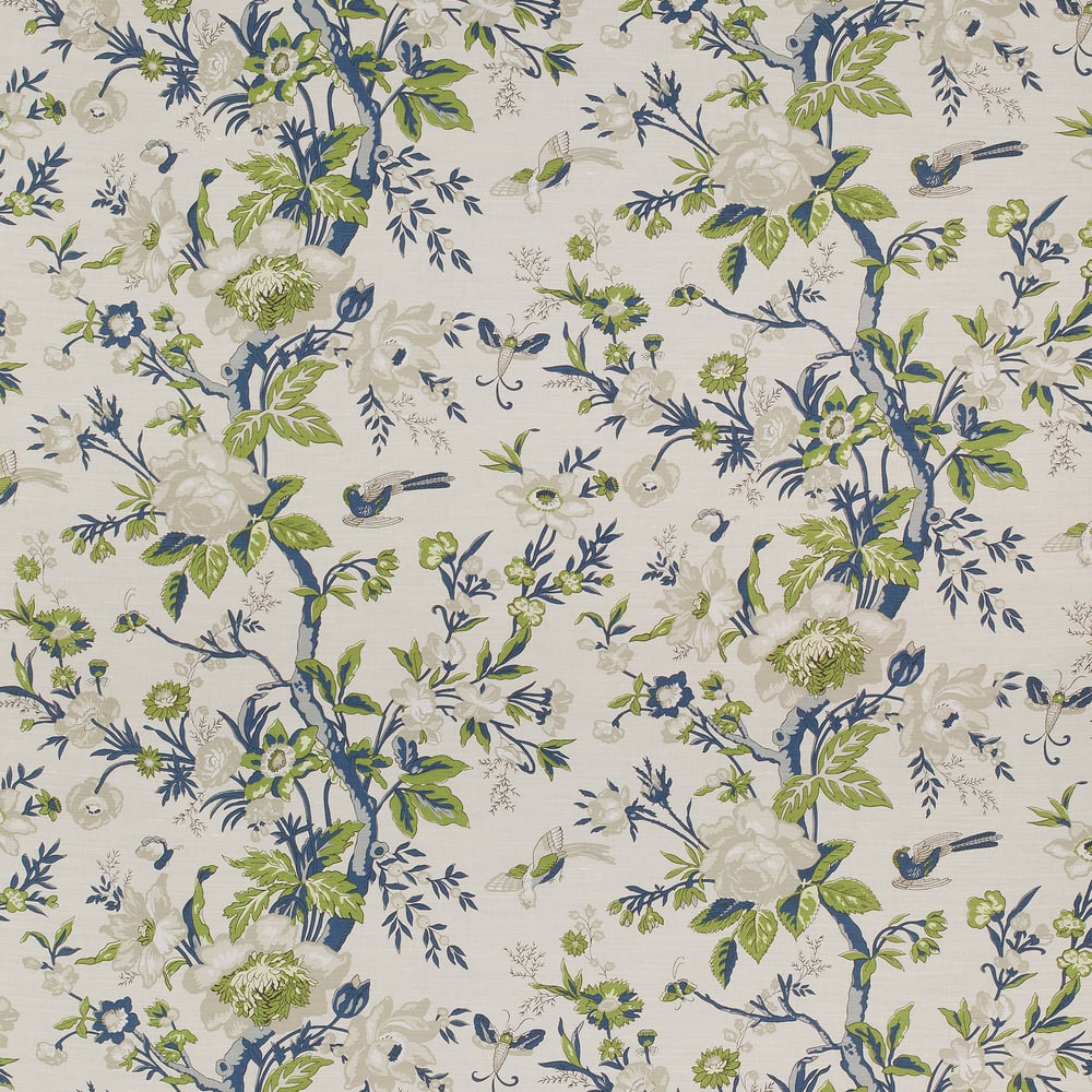 Thibaut NEMOUR F936133 in Navy and Cream Fabric - ENCHANTMEN