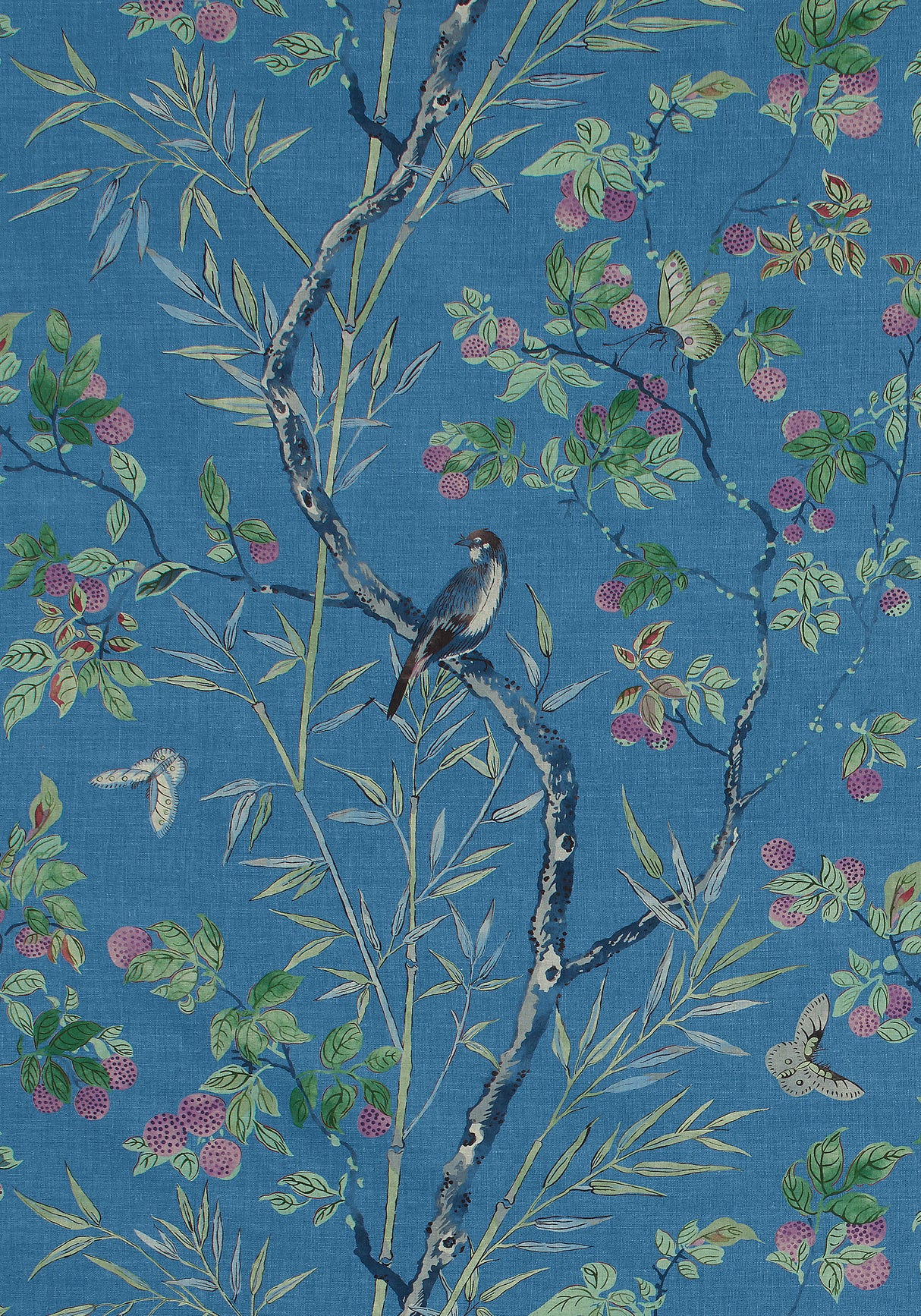 Thibaut F942008 CLAIRE Navy Fabric