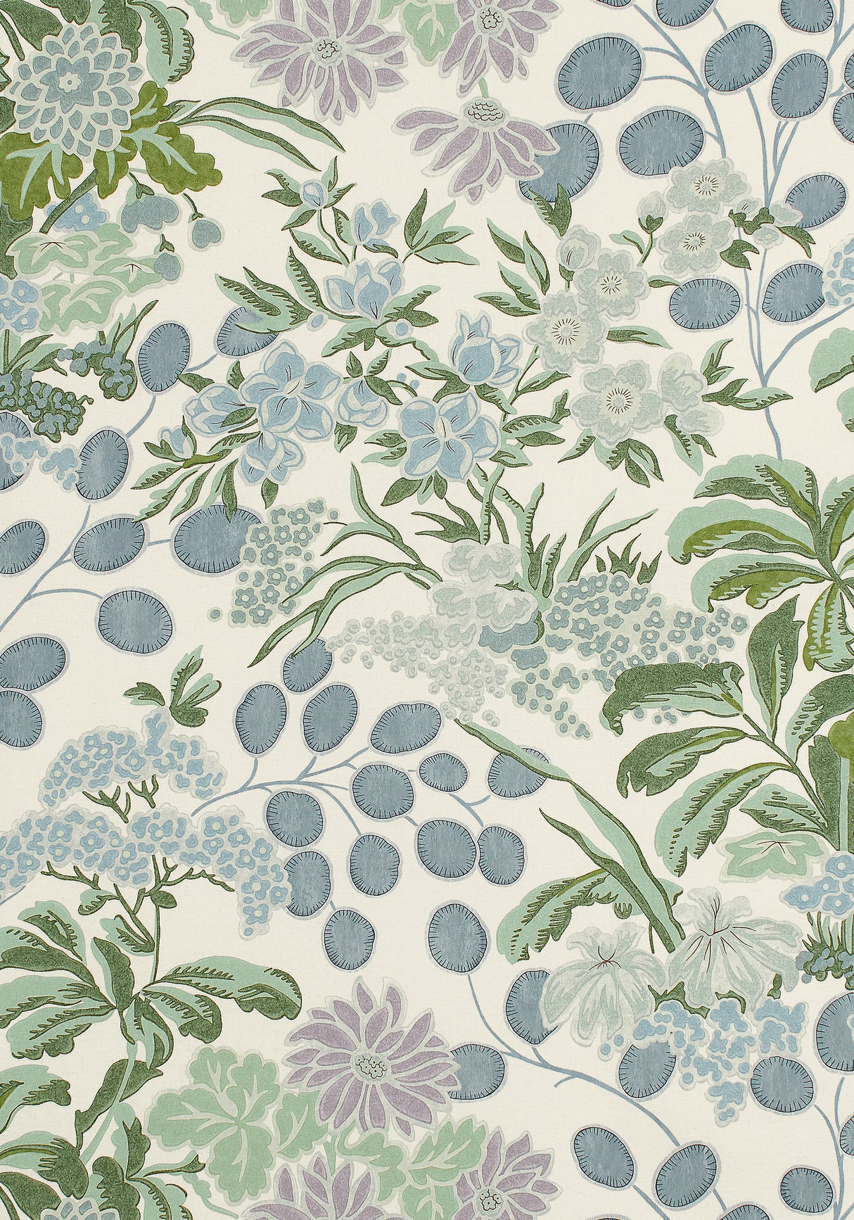 Thibaut F942038 MEADOW Lavender and Blue Fabric