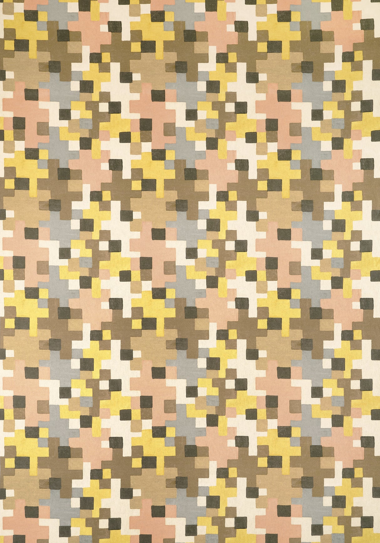 Thibaut F945043 PIXEL Apricot and Ginger Fabric