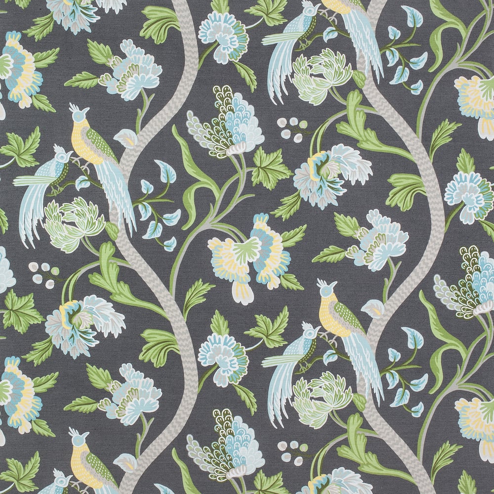 Thibaut F964157 JANTA BAZAAR Charcoal Fabric