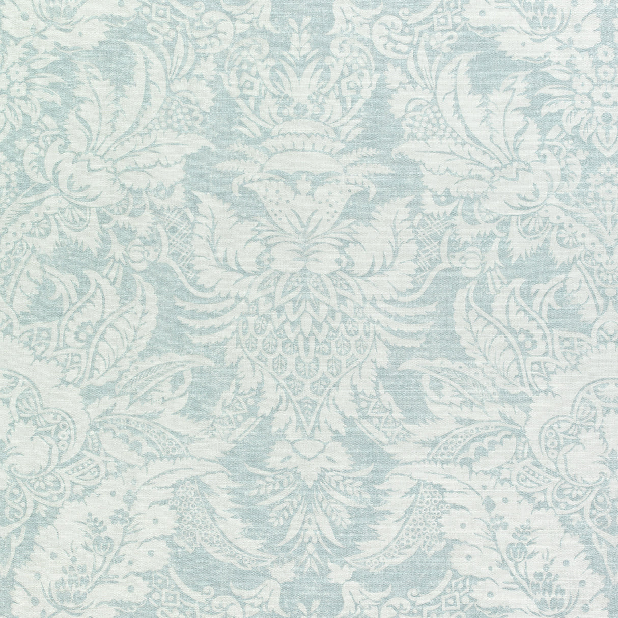Thibaut F972585 CHARDONNET DAMASK Aqua Fabric