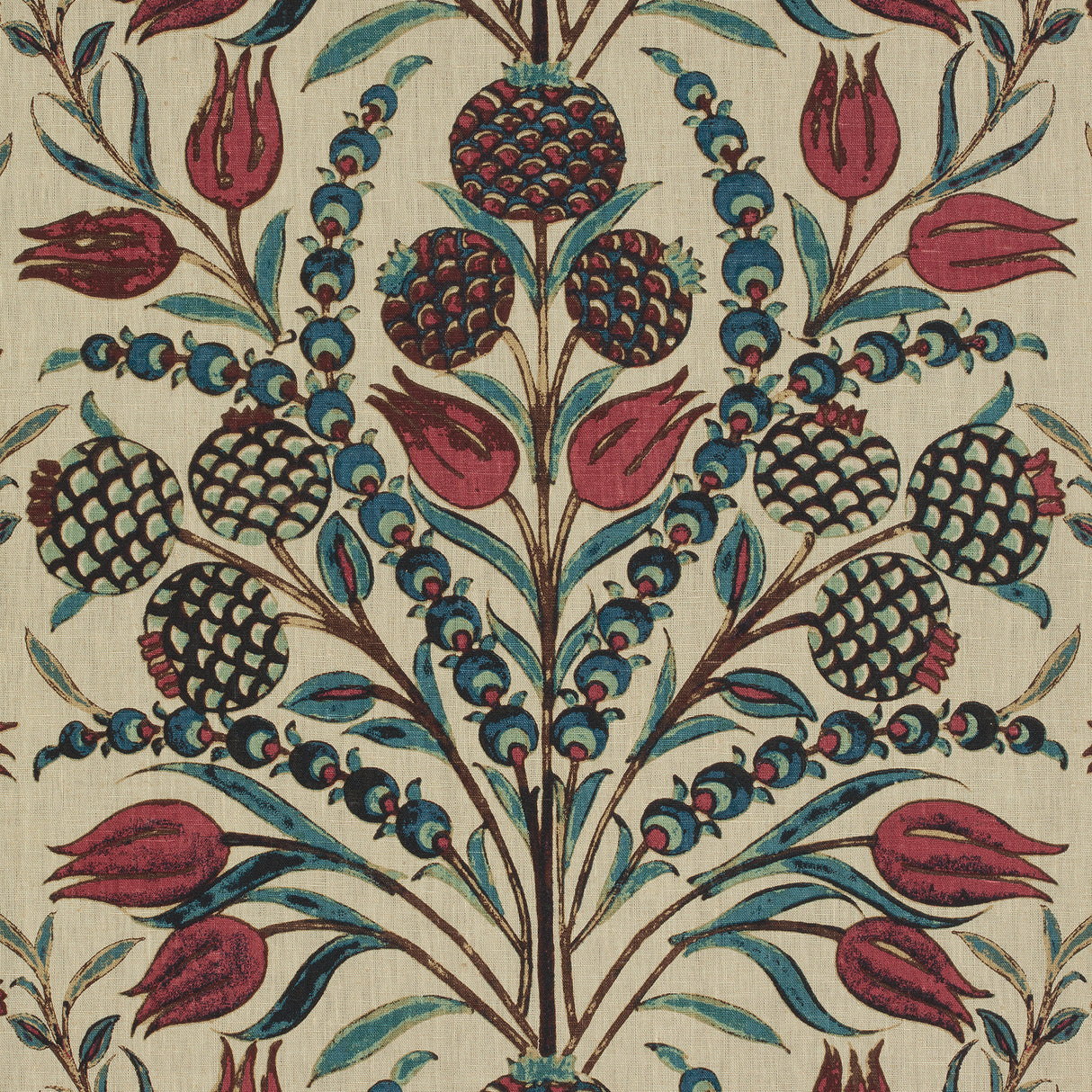 Thibaut F972601 CORNEILA Red and Teal Fabric