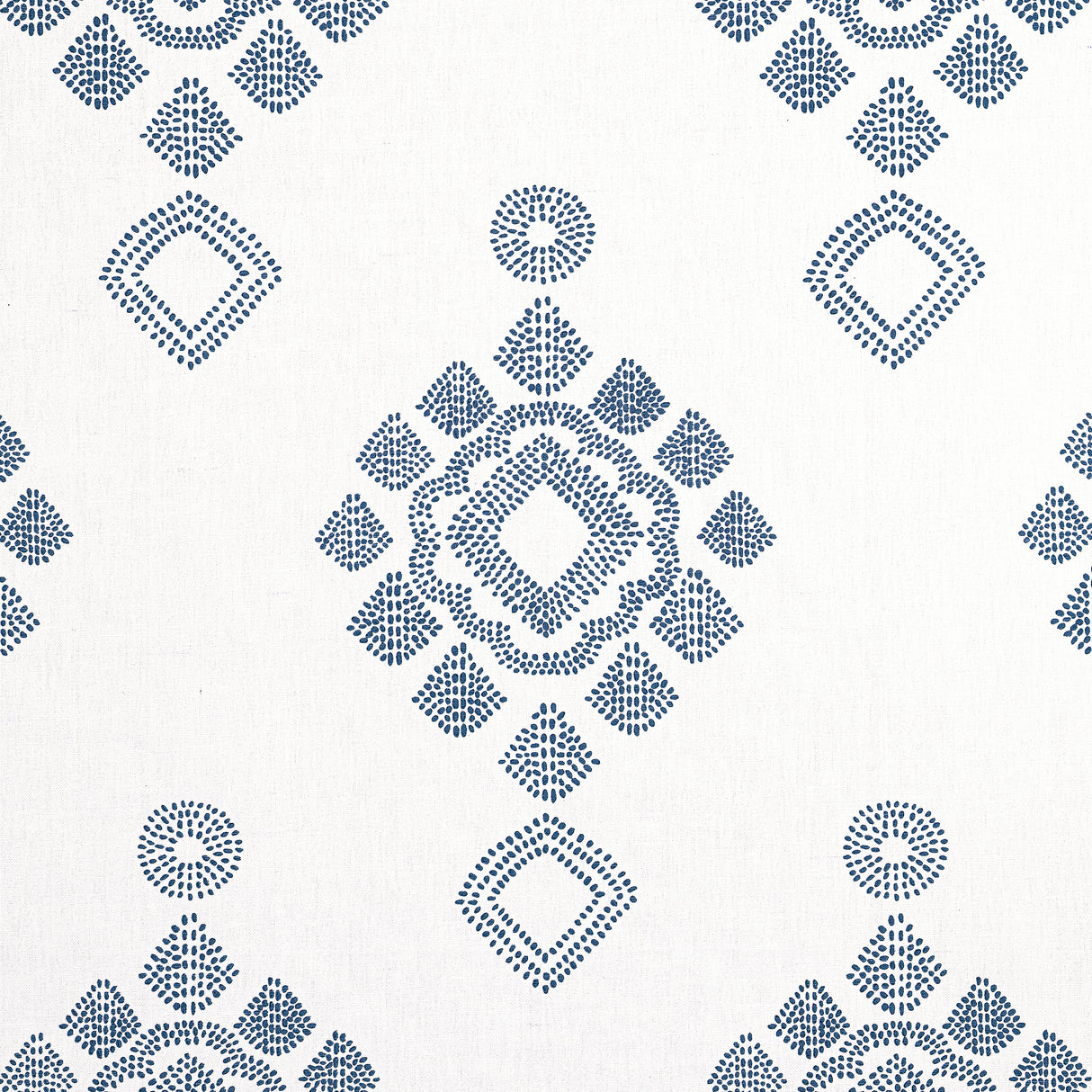 Thibaut F981323 PROVINCE MEDALLION Navy Fabric