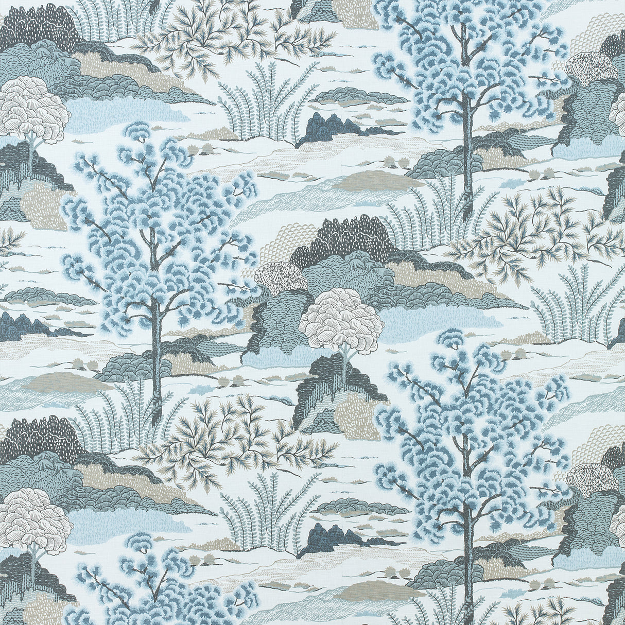 Thibaut F985043 DAINTREE Aqua Fabric