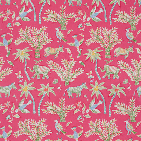 Thibaut GOA F988720 in Pink Fabric - TRADE ROUTES FABRIC BOO